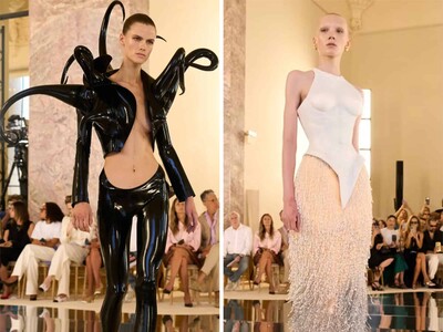 Schiaparelli revoluciona con látex la Alta Costura parisina